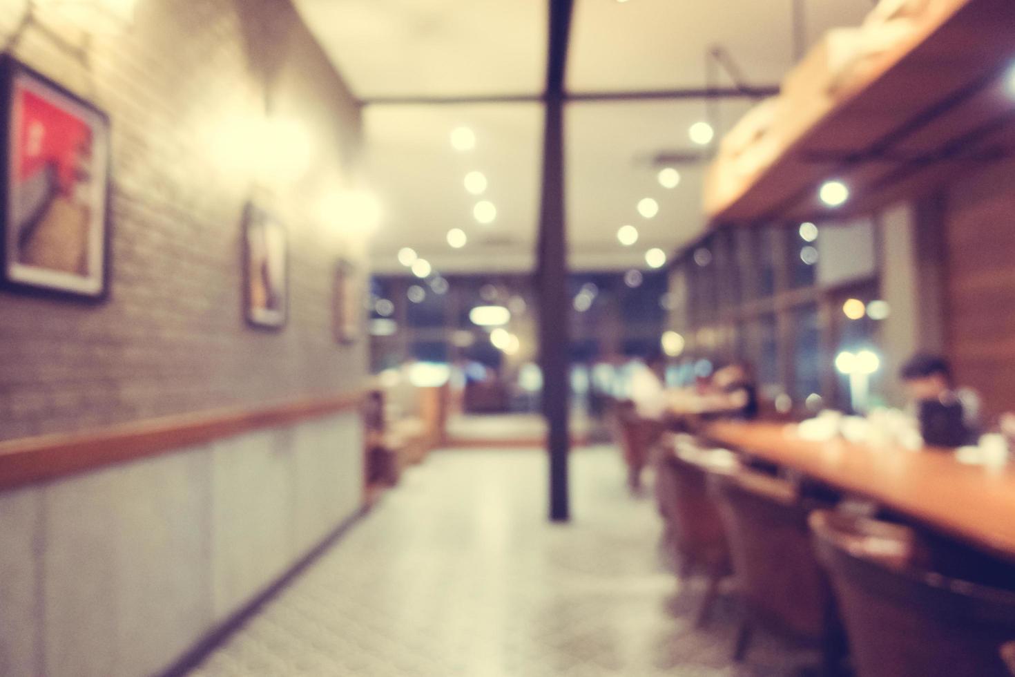 restaurante y cafetería borrosa abstracta foto