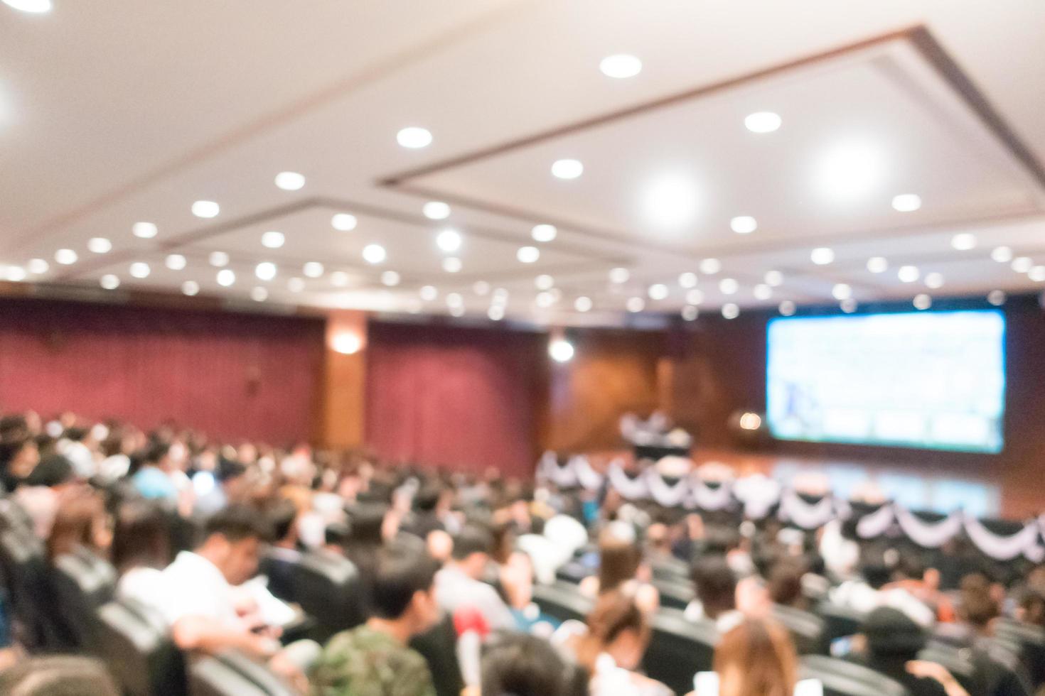 Abstract blur audience hall and conference meeting photo