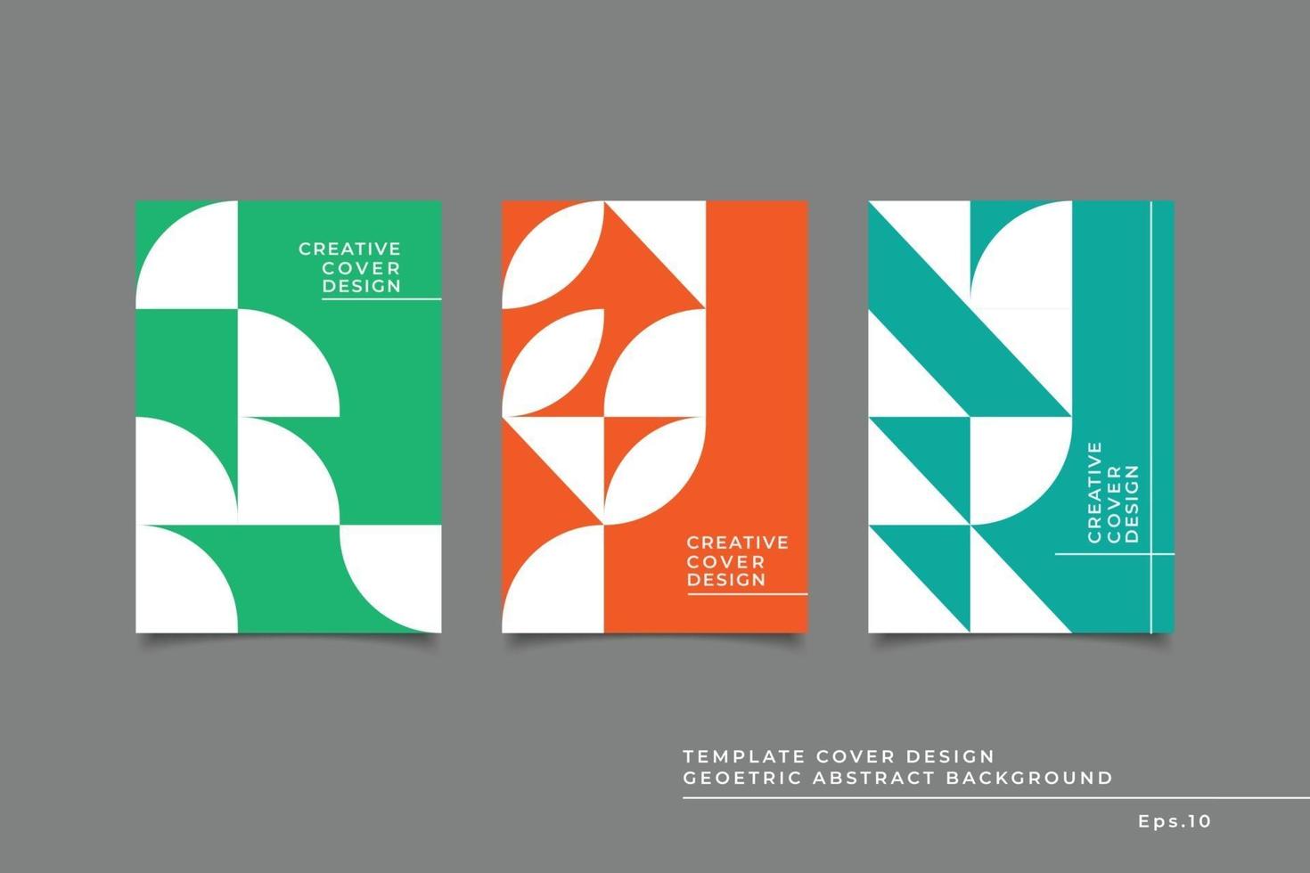 Set template cover design geometric vector