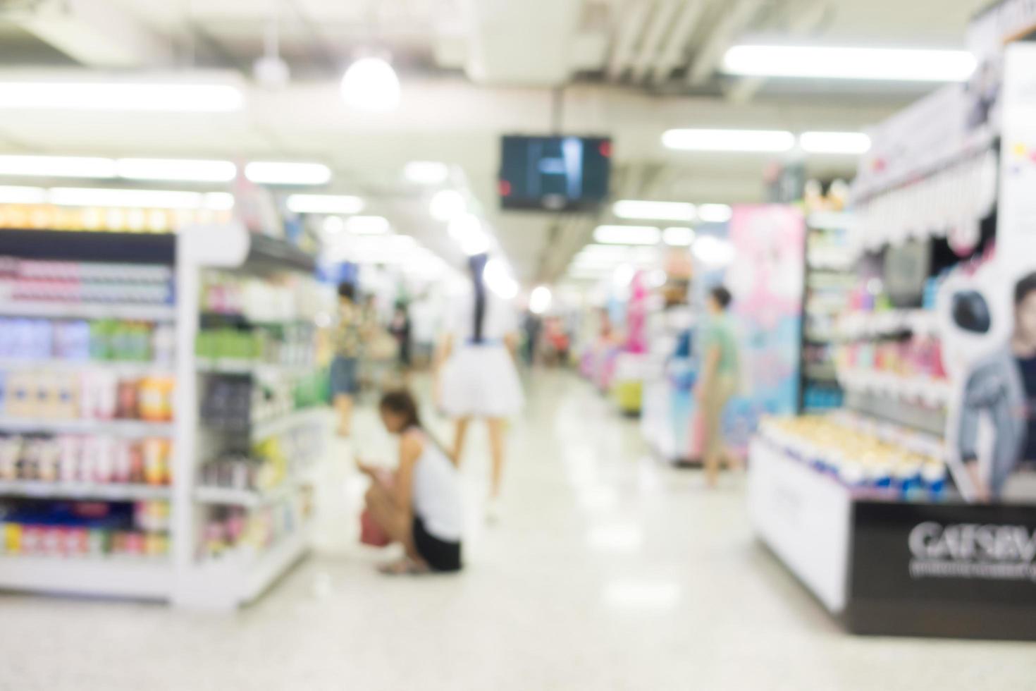 Abstract blur supermarket photo