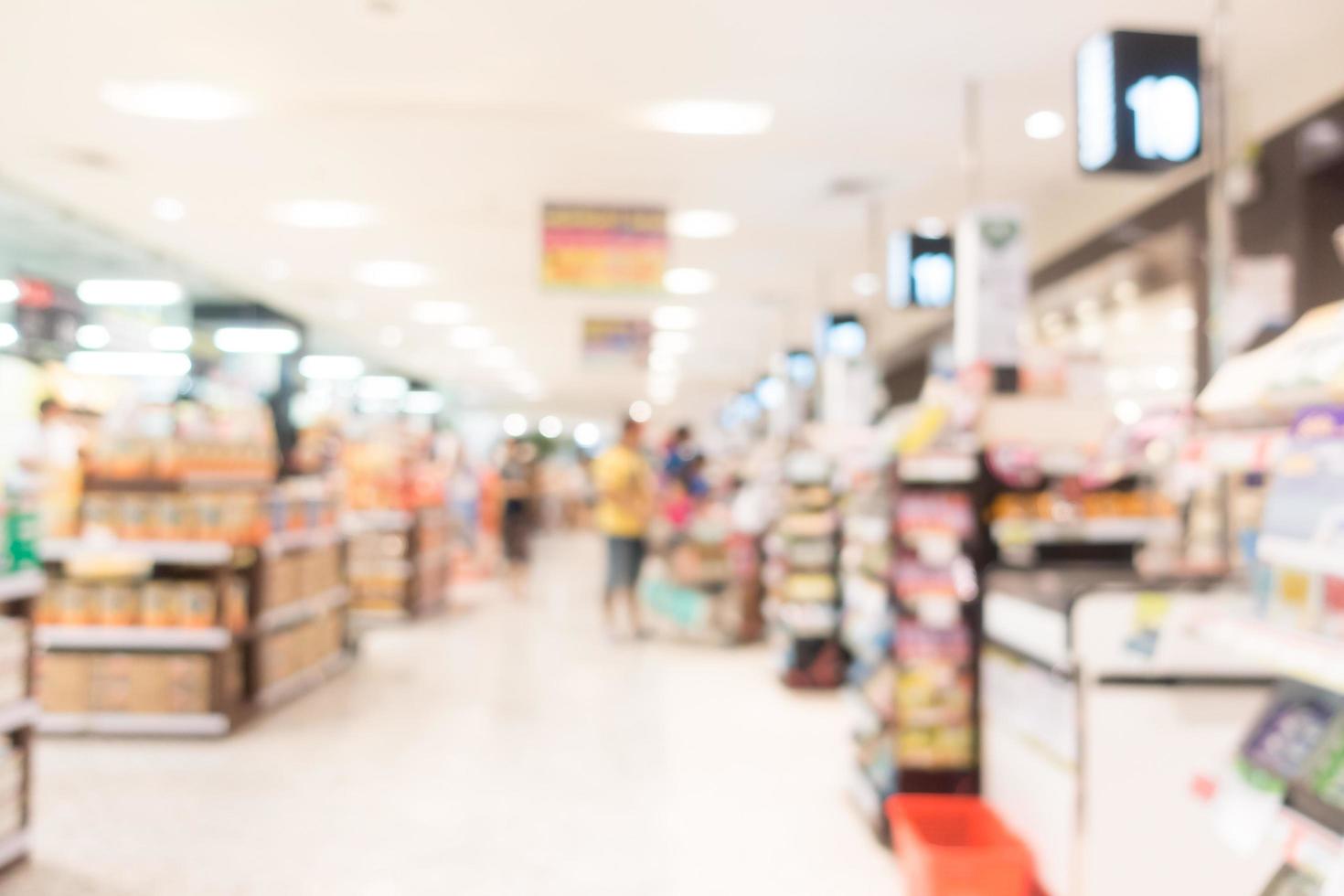 Abstract blur supermarket photo