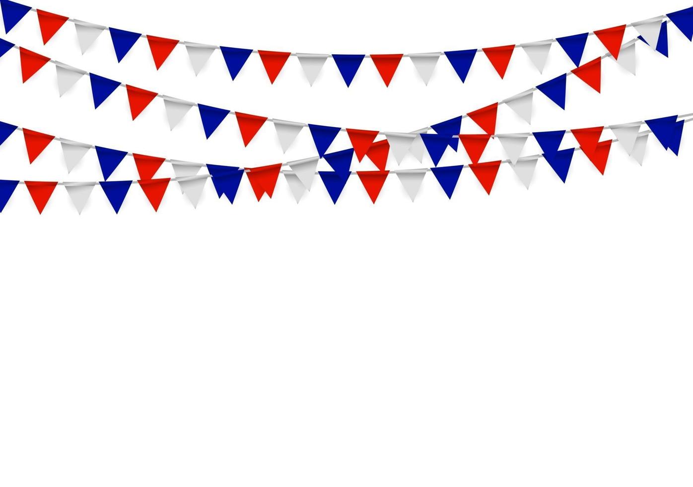 Party Background with Flags Vector Illustration