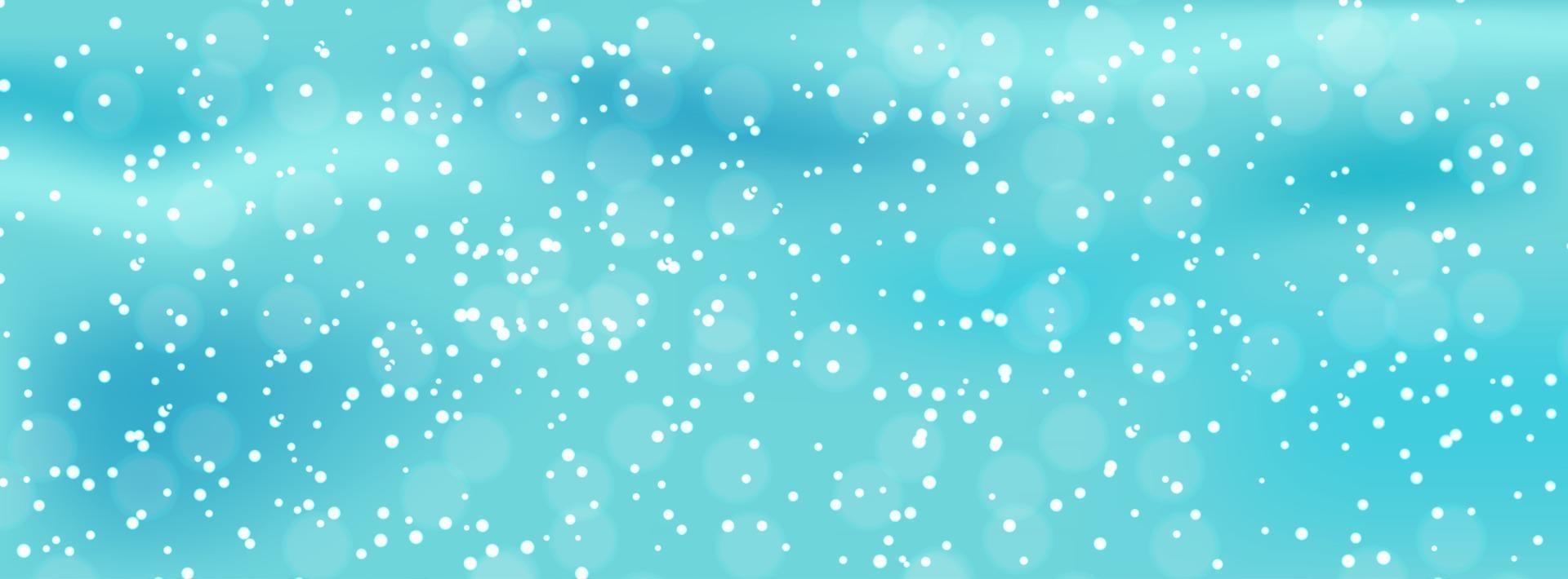 colorido fondo de invierno naturalista con nieve que cae sobre la nieve. ilustración vectorial vector