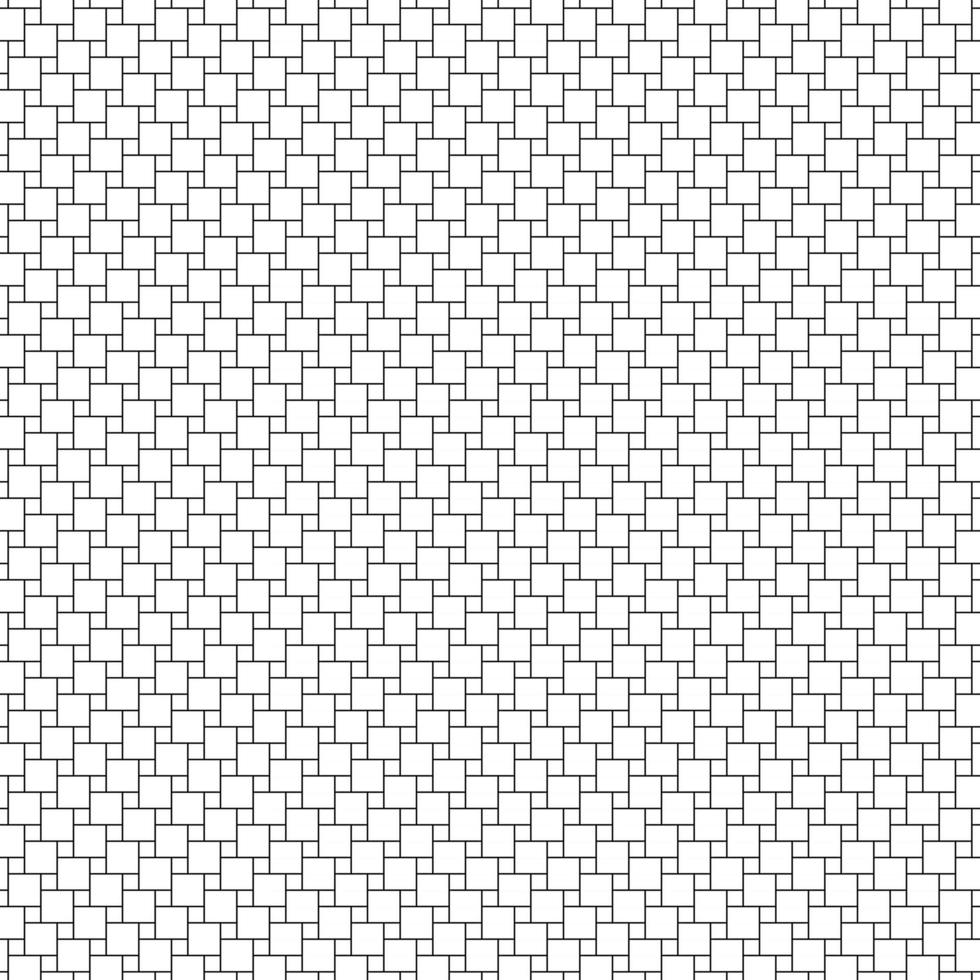 black line interlocking squares geometric pattern vector