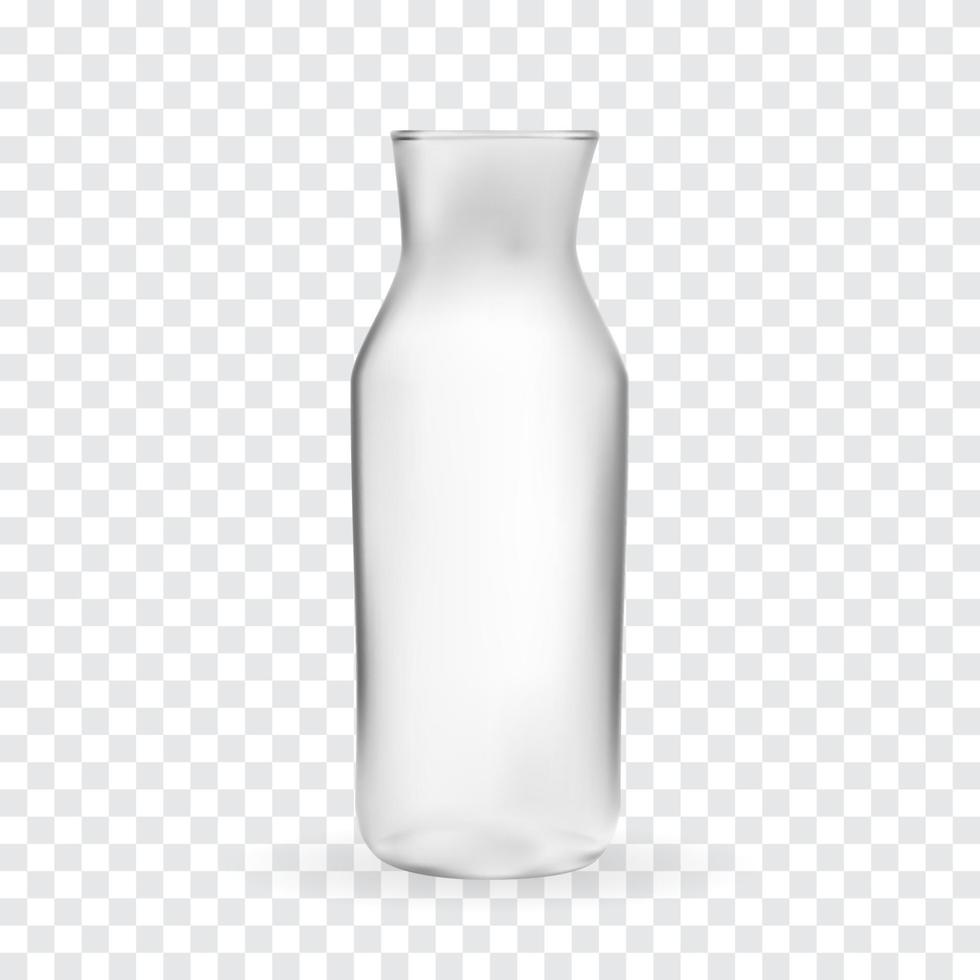 modelo 3d realista de botella de vidrio sobre fondo transparente. ilustración vectorial vector