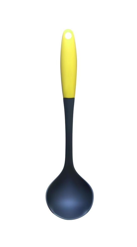 Realistic 3D model of ladle. Vector Illustration