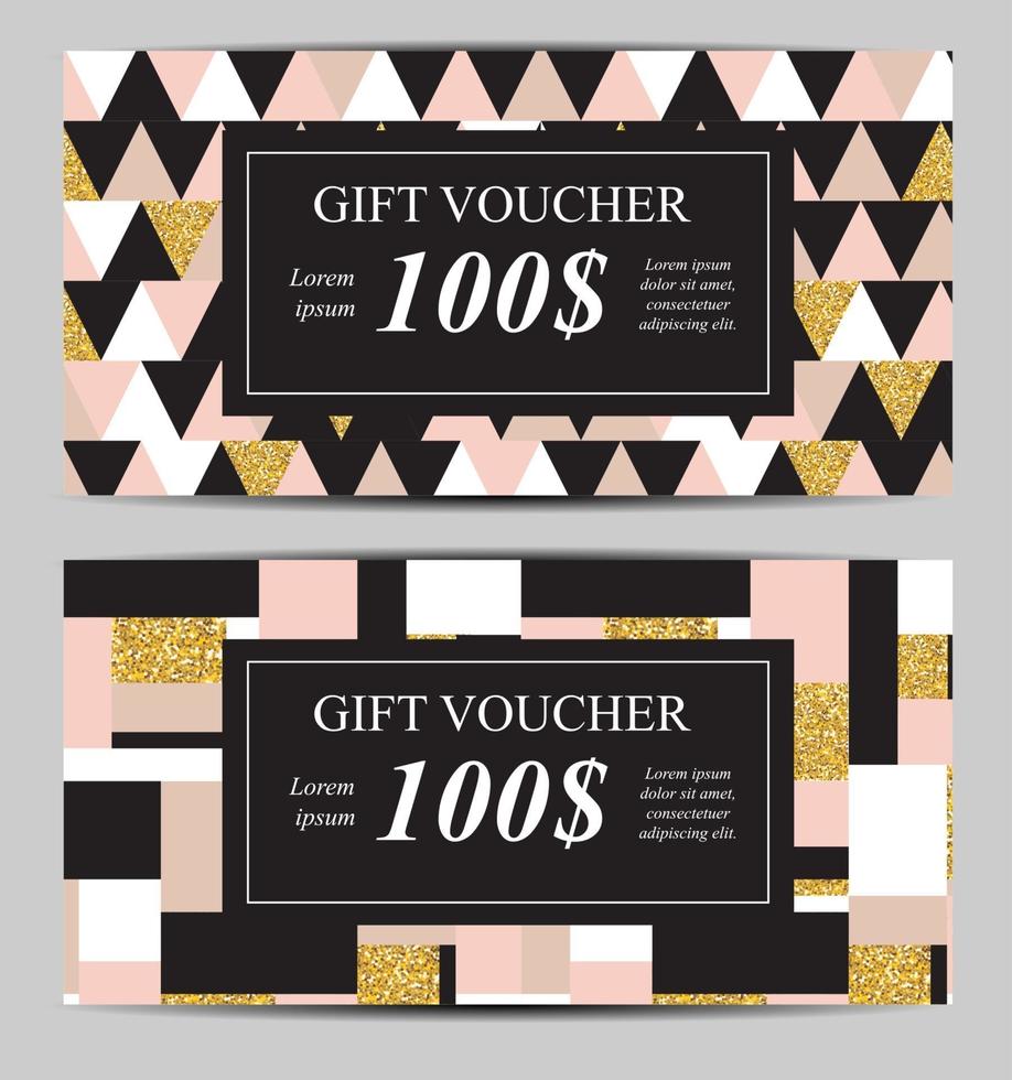 Gift Voucher Template For Your Business. Vector Illustration