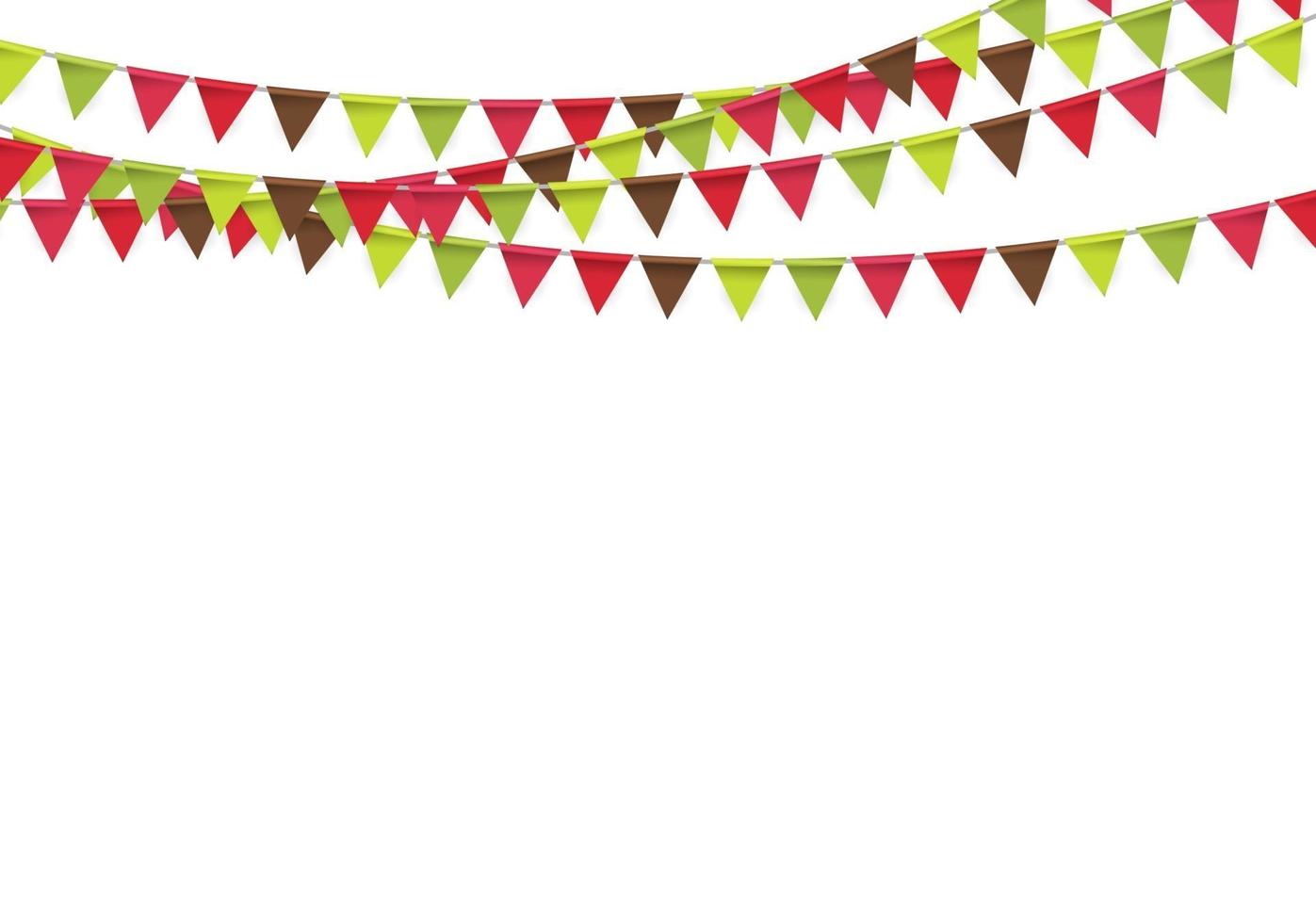 Party Background with Flags Vector Illustration