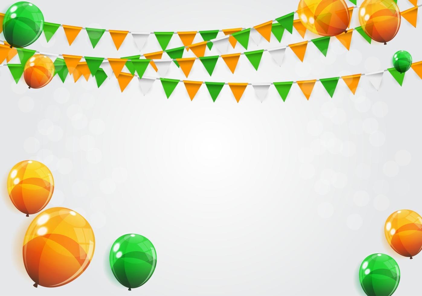 Party Background with Flags Vector Illustration