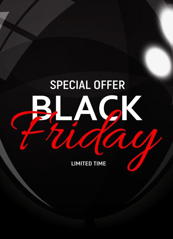 Black Friday Sale Banner Template. Vector Illustration