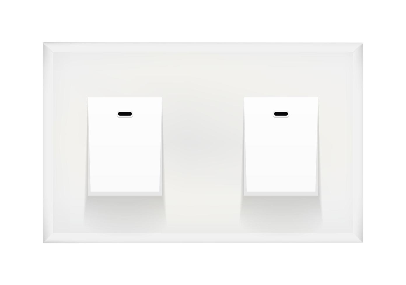 Light switch isolated on white background vector