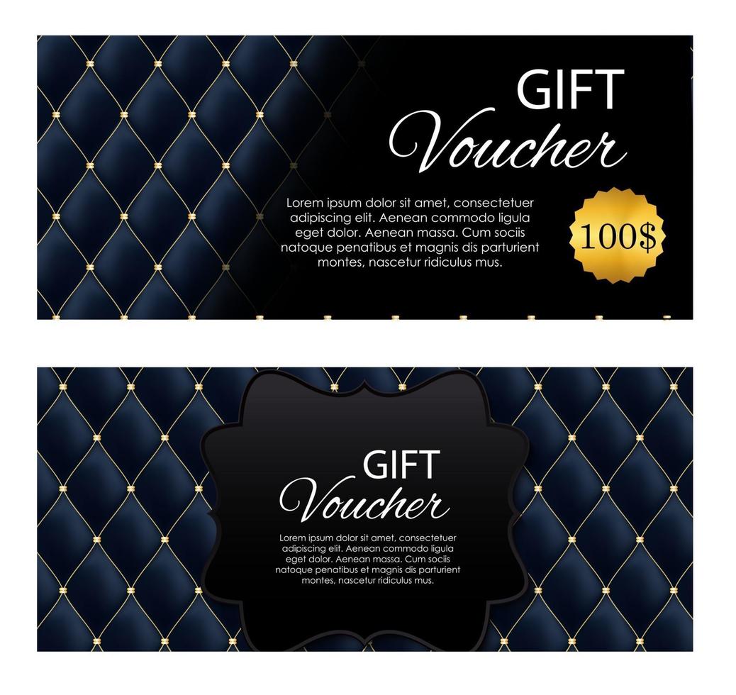 Luxury Members, Gift Card Template for your Business Vector Illustration