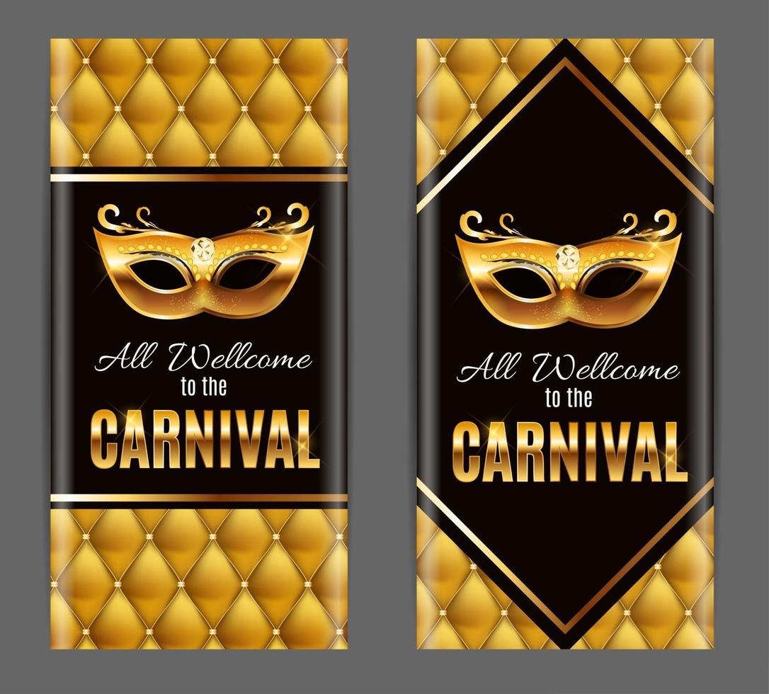 Popular Event Brazil Carnival in South America During Summe.  Background With Party Mask.  Masquerade Concept. Vector Illustration