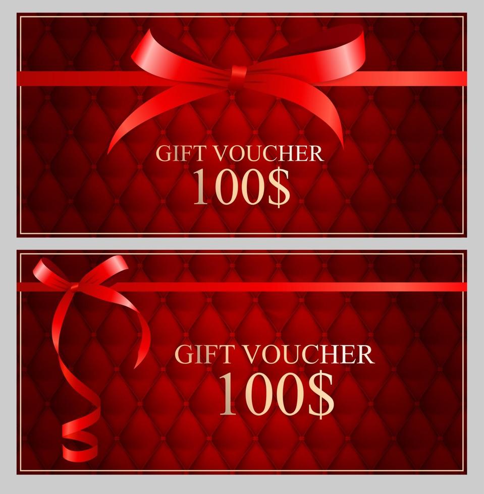 Gift Voucher Template For Your Business. Vector Illustration