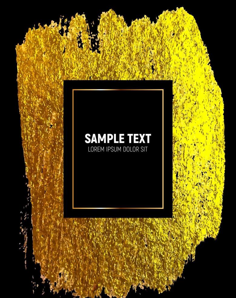 Gold Paint Glittering Textured Art Luxury packaging templates. Vector Illustration