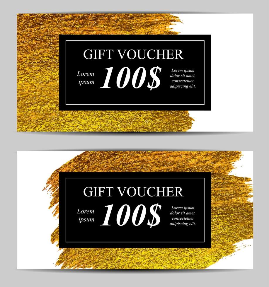 Gift Voucher Template For Your Business. Vector Illustration