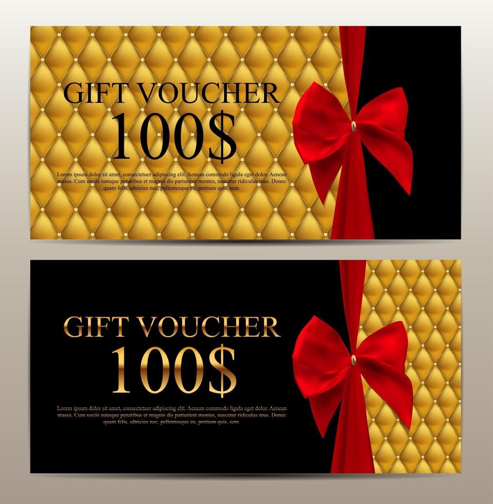 Luxury Members, Gift Card Template for your Business Vector Illustration