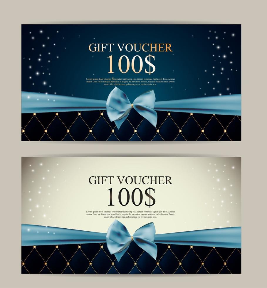 Gift Voucher Template For Your Business. Vector Illustration