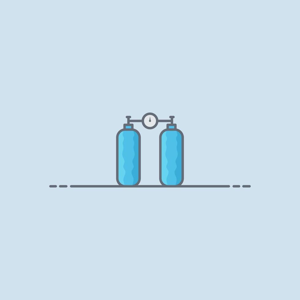 Oxygen cylinder vector illustration