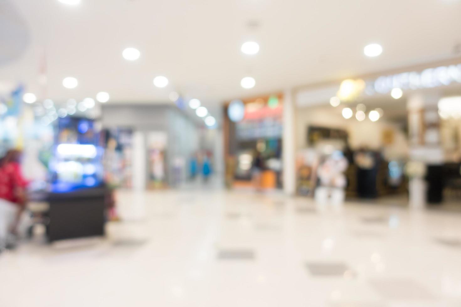 Abstract blur and bokeh shopping mall photo