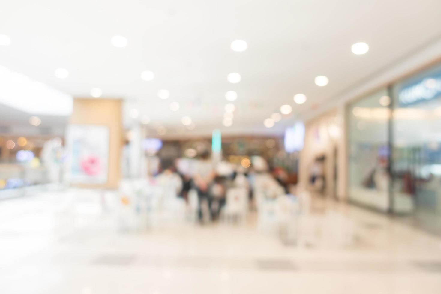 Abstract blur and bokeh shopping mall photo