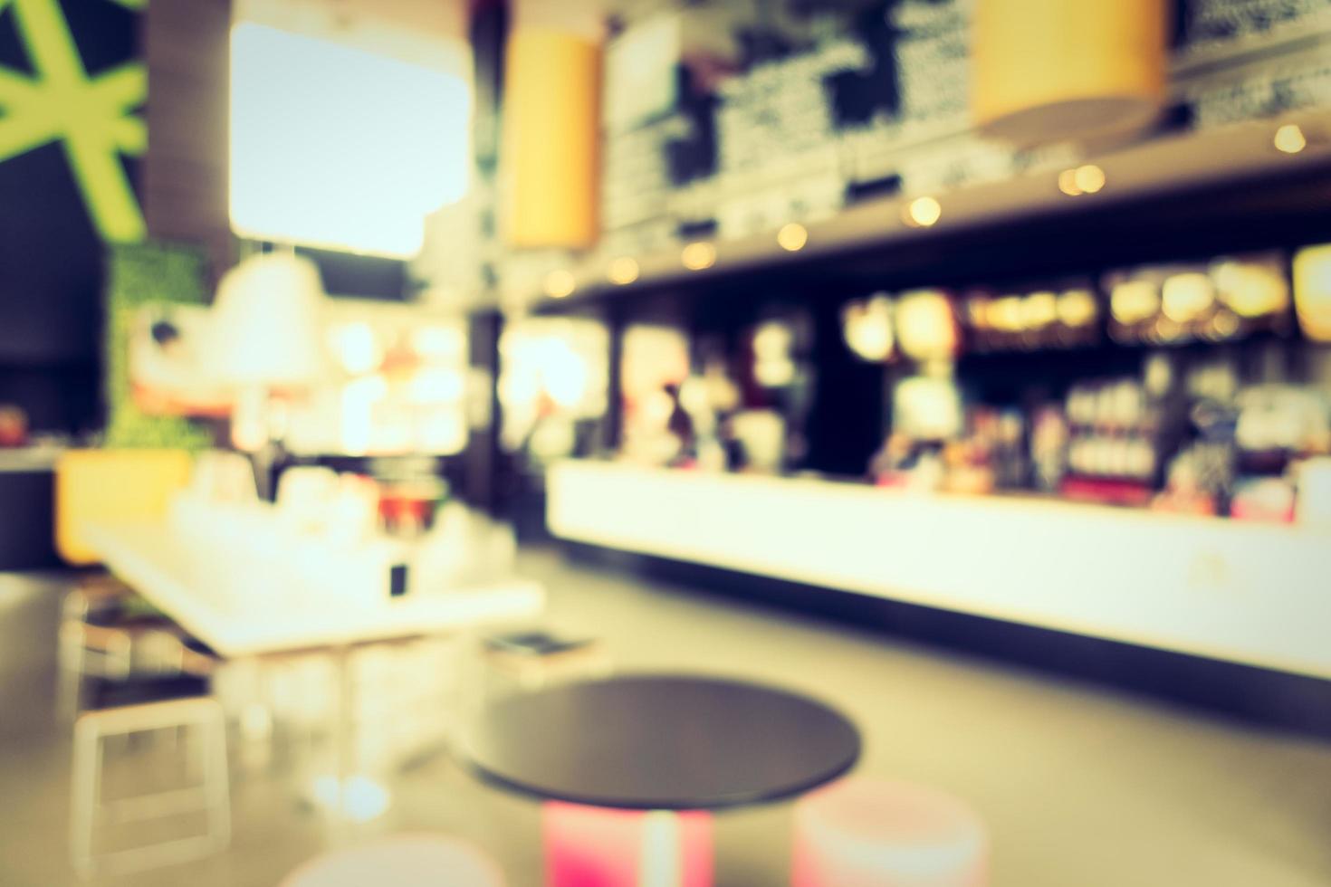 Abstract blur and bokeh coffee shop and restaurant photo