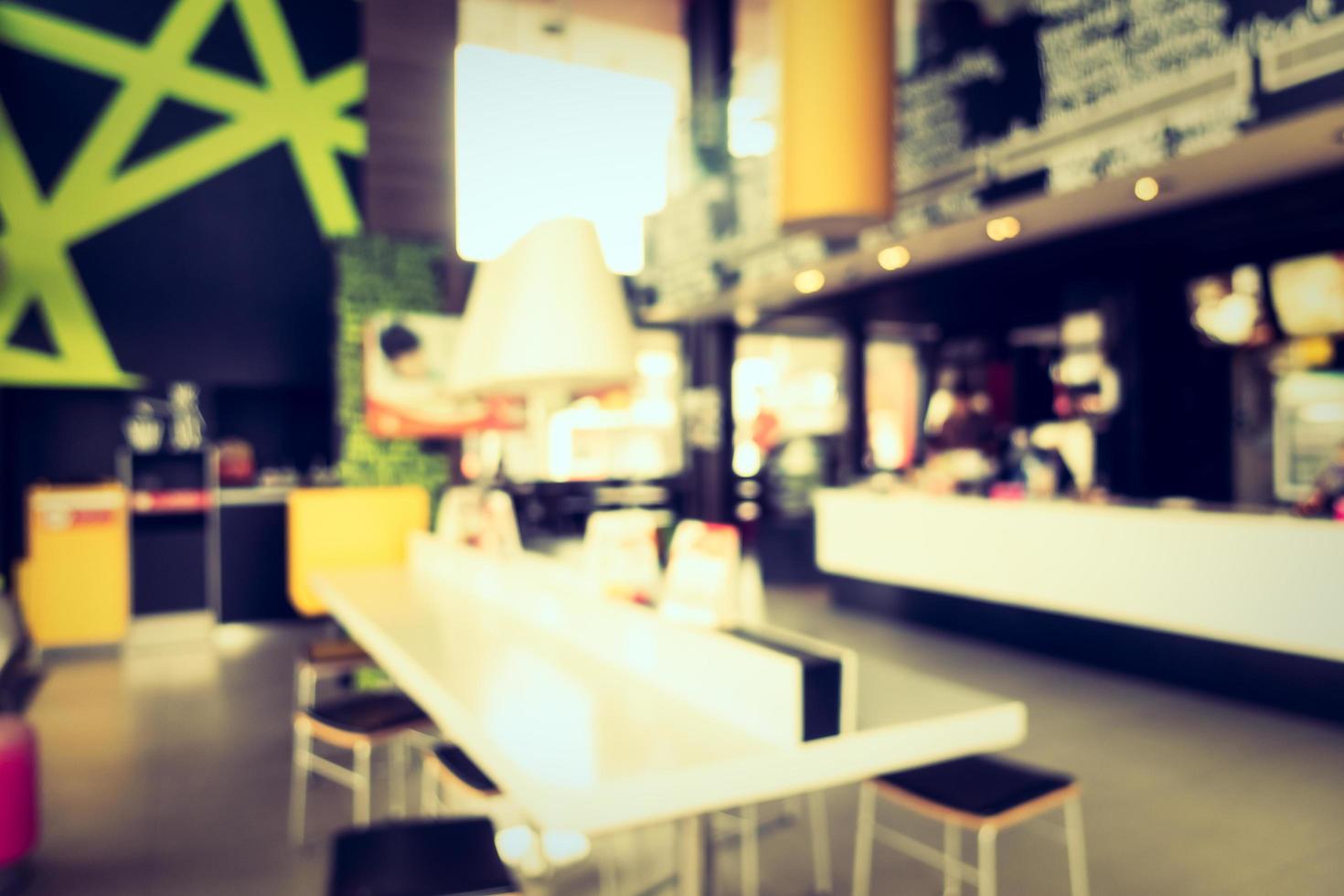 Abstract blur and bokeh coffee shop and restaurant photo