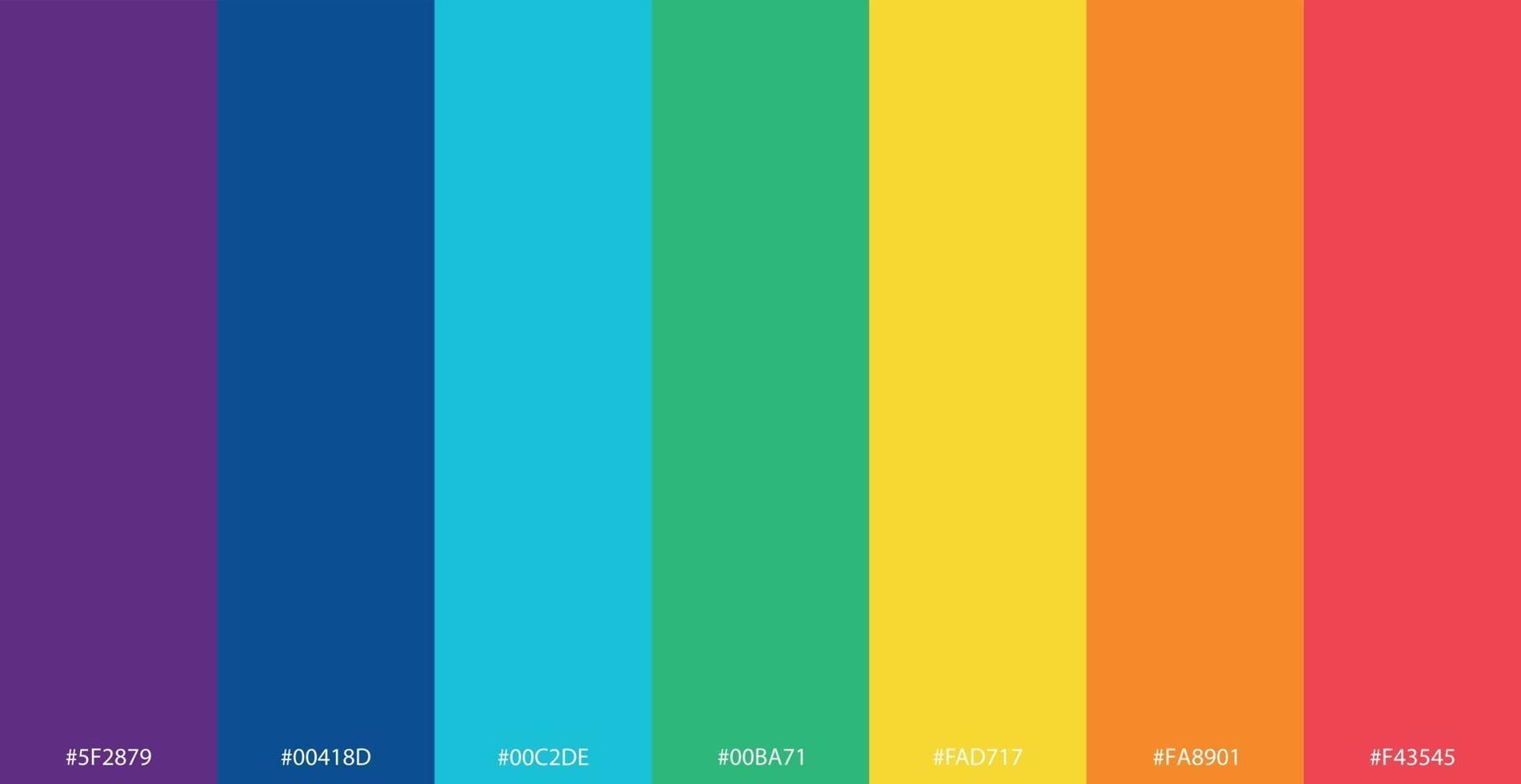 Abstract multicolored rainbow colors, 7 shades, pattern - Vector