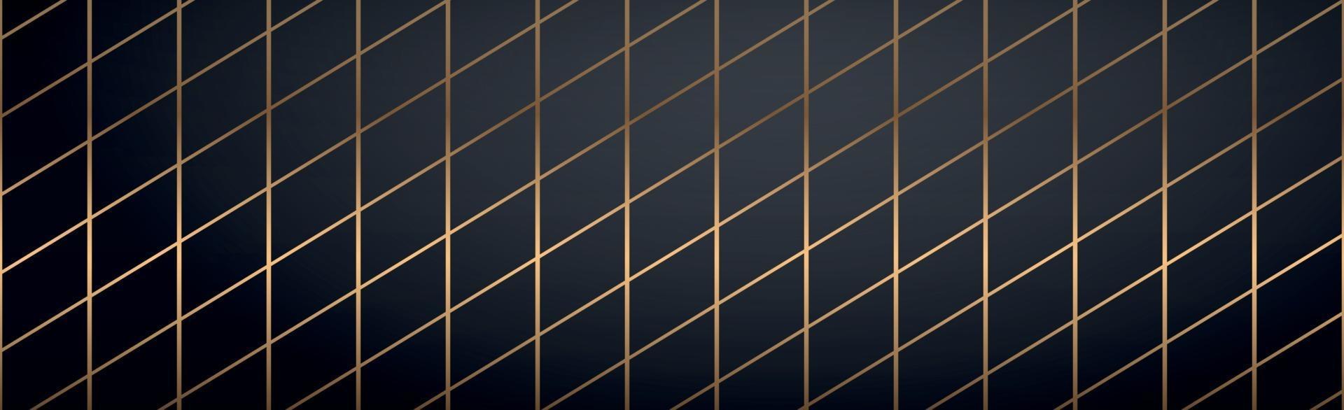 Abstract golden lines on a black background - Vector