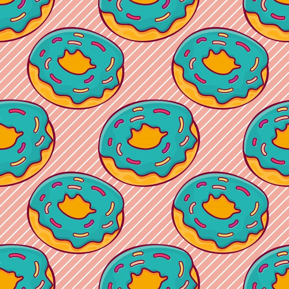 donut food seamless pattern illustration vector