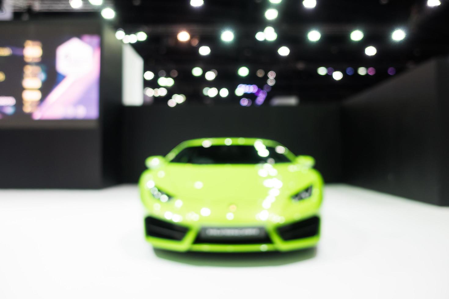 Abstract blur and defocused car and motor exhibition show photo