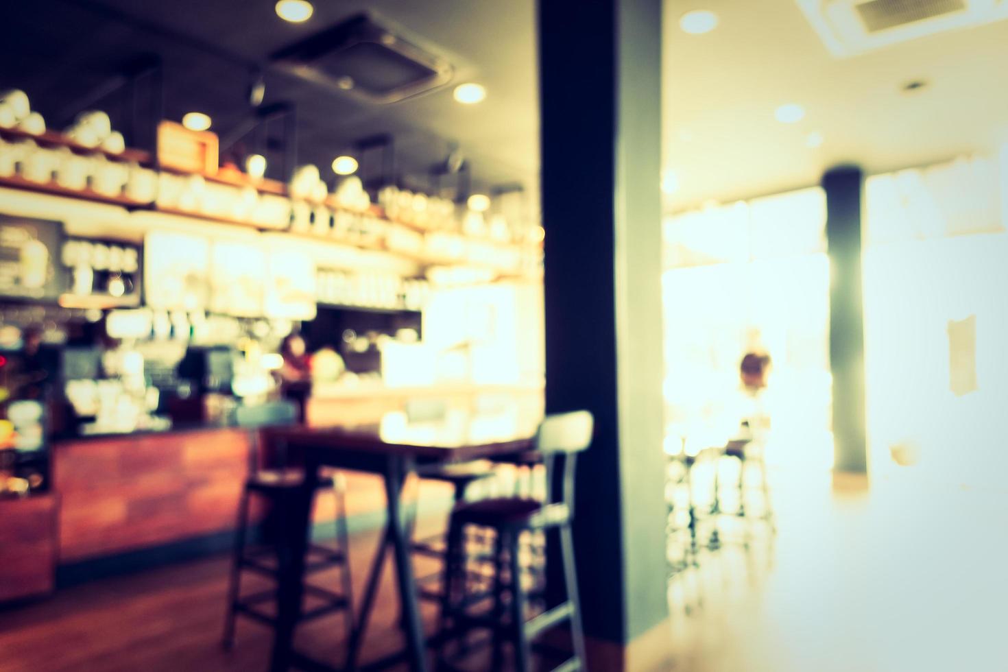 Desenfoque abstracto y cafetería y restaurante desenfocado foto