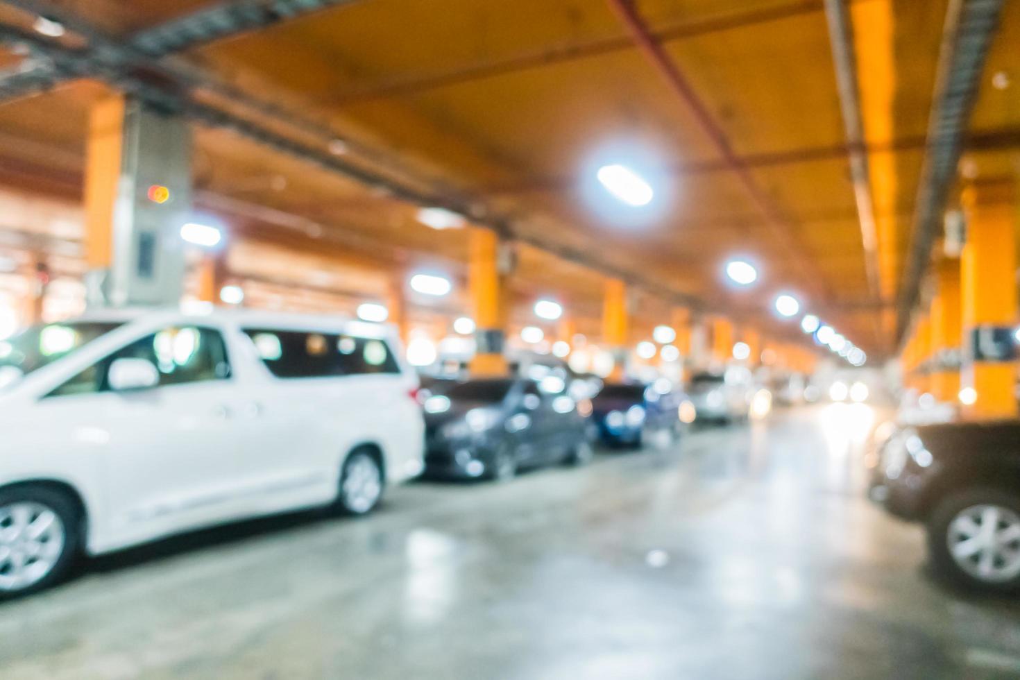 Abstract blur car parking lot photo