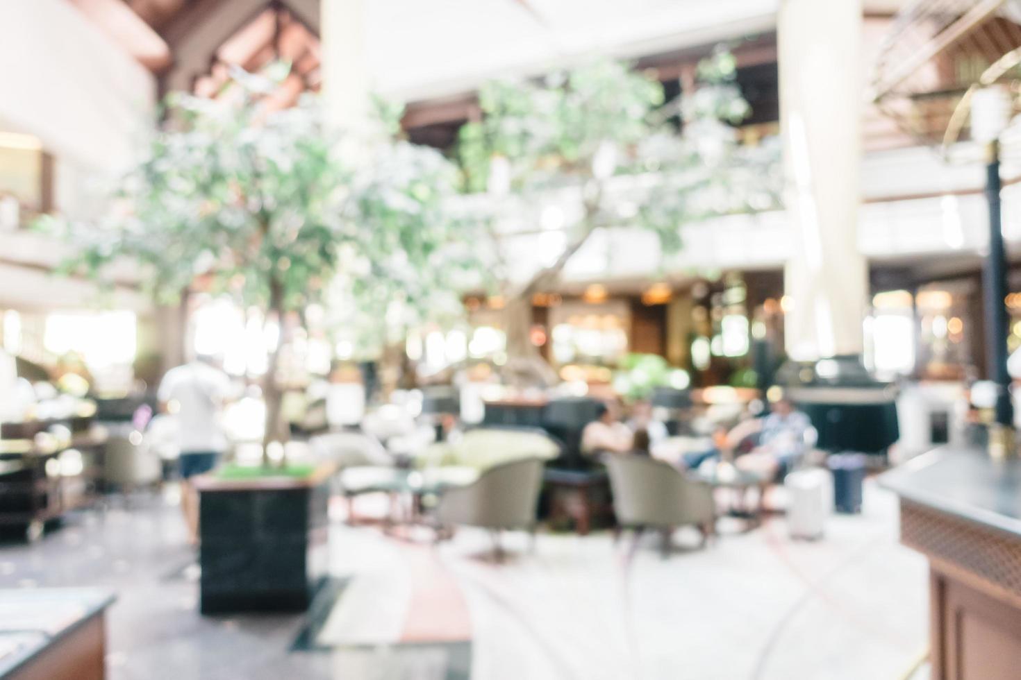 Abstract blur and defocused luxury hotel and lobby interior photo