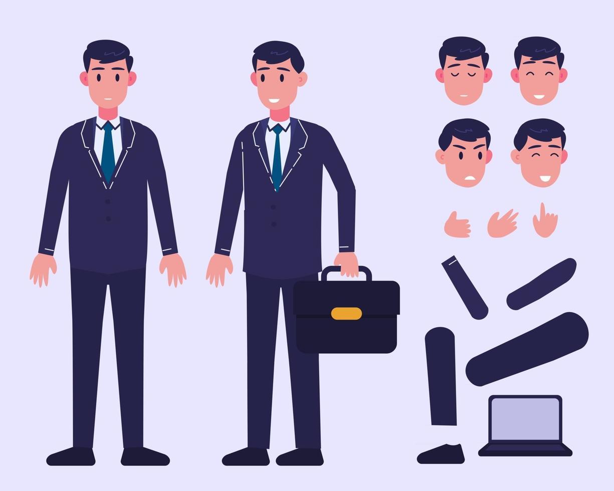 Businessman character for animation vector