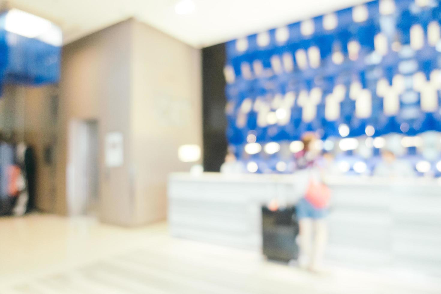 Abstract blur and defocused hotel and lobby interior photo