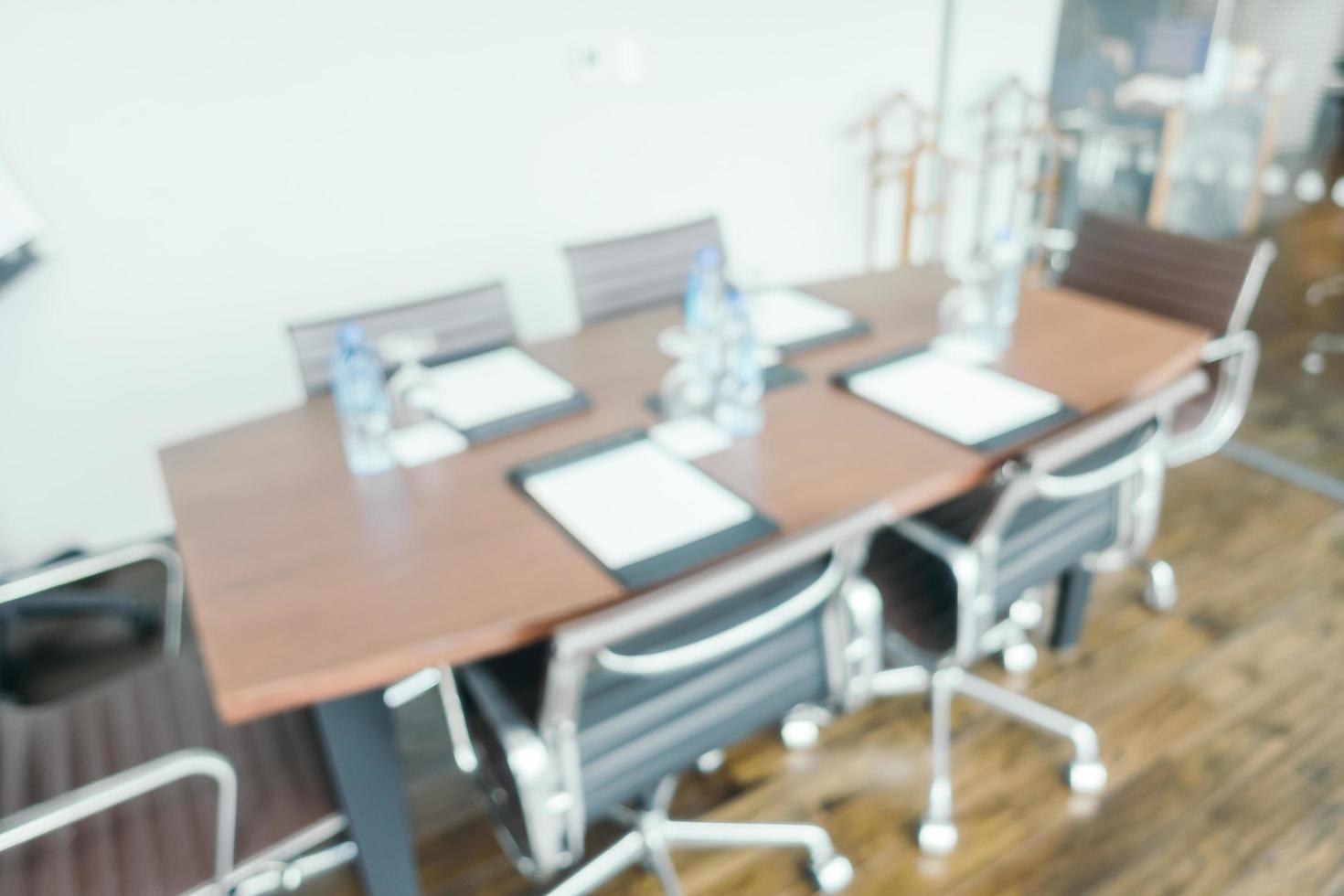 Abstract blur and defocused meeting room office interior photo