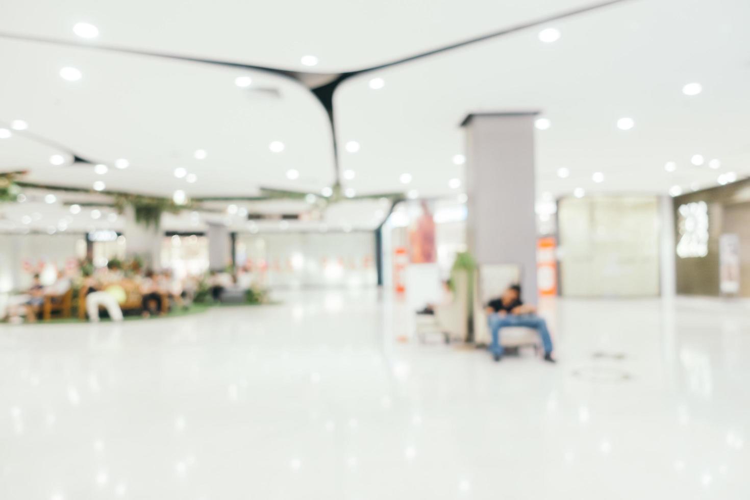 Abstract blur and defocused shopping mall of deparment store interior photo