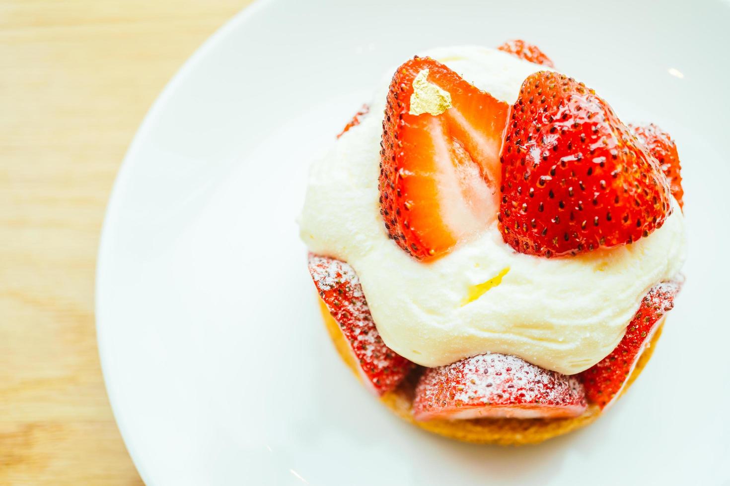 Sweet dessert with strawberry tart photo