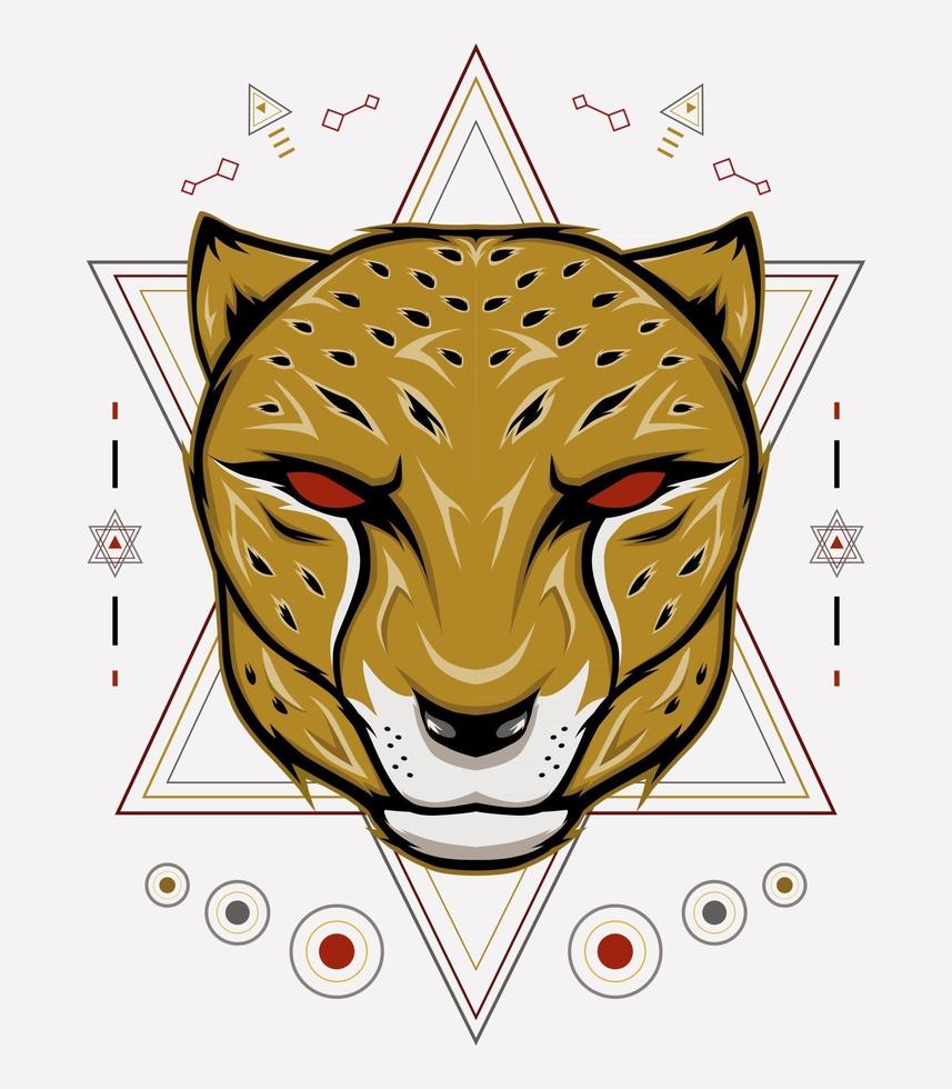 Cheetah Head mascot vector