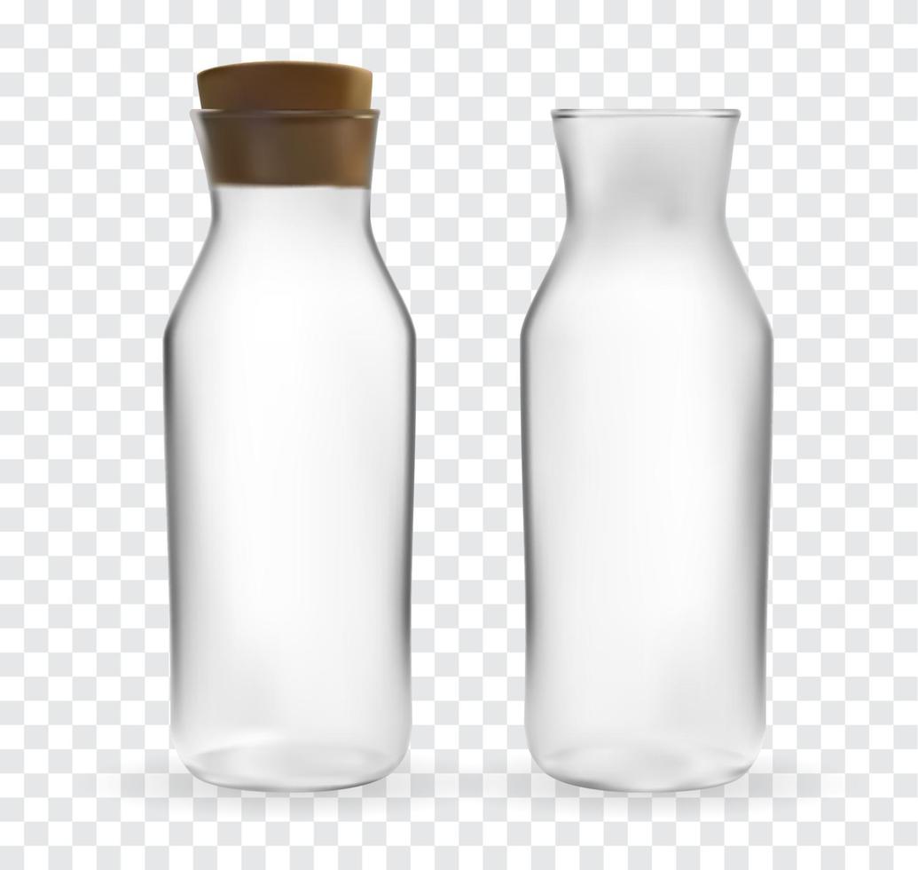 Realistic 3D model of thermos cup on transparent Background. Vector Illustration