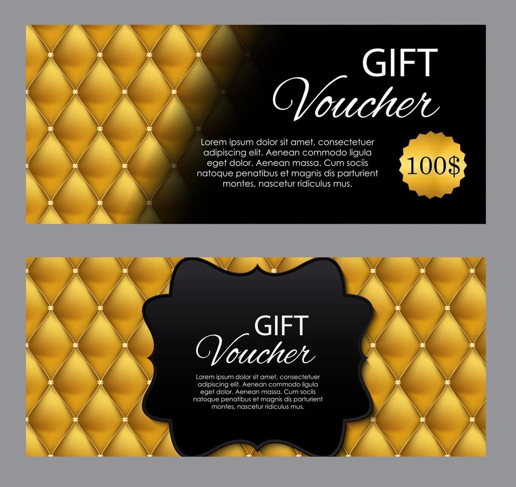 Luxury Members, Gift Card Template for your Business Vector Illustration