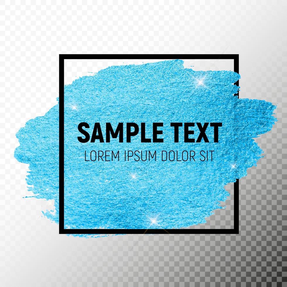 Blue Paint Glittering Textured Art Illustration. Vector Illustration