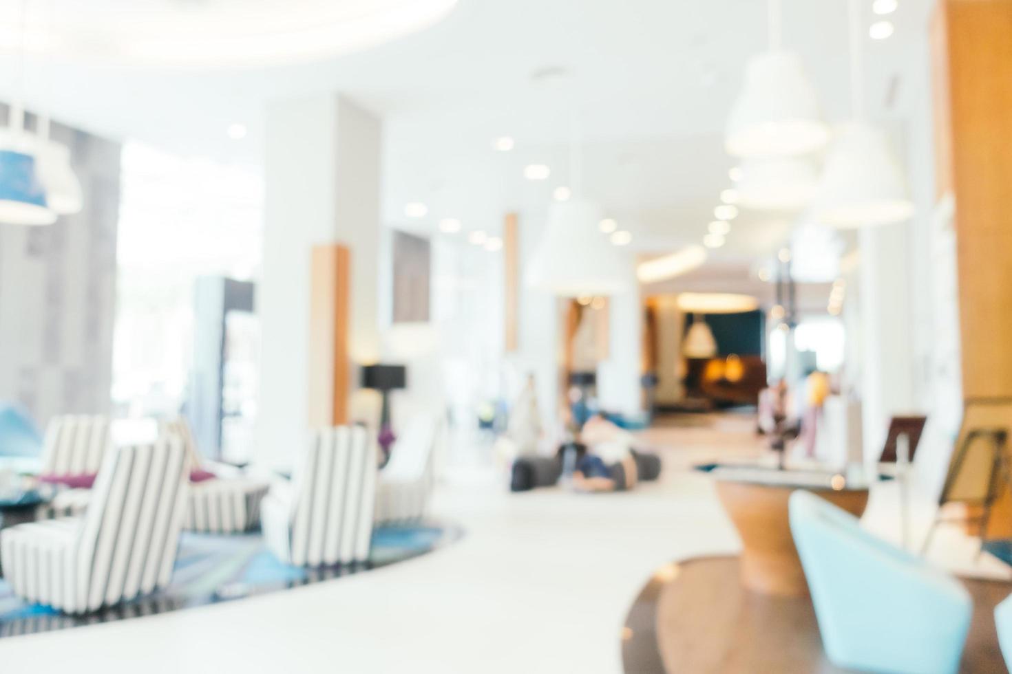 Abstract blur and defocused lobby and lounge of hotel photo