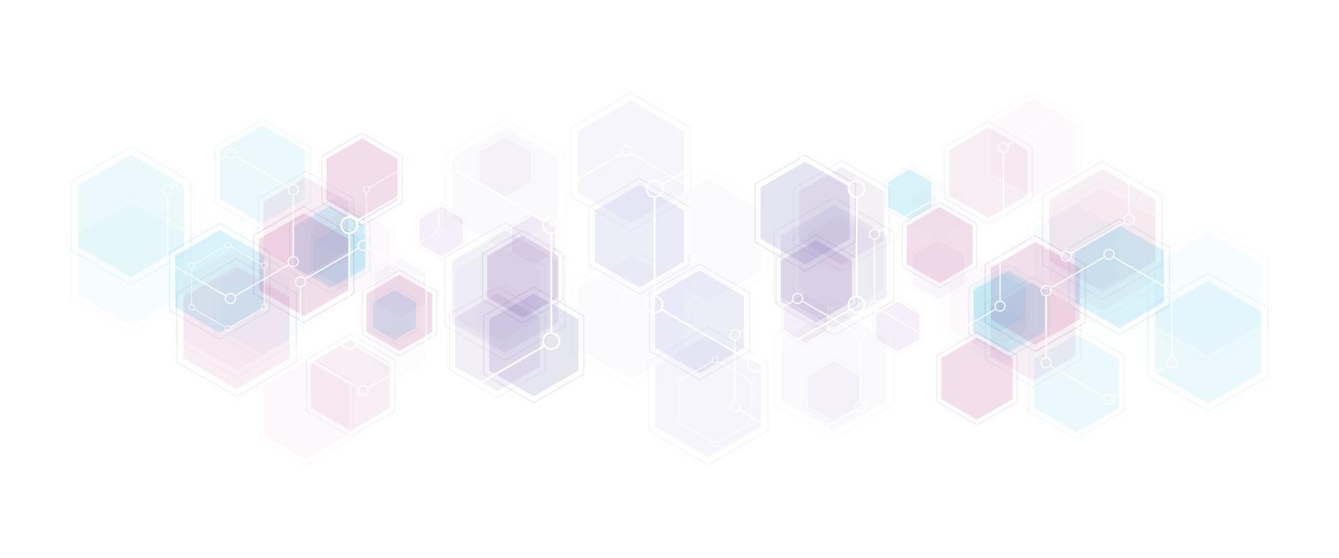 Abstract geometric background with hexagons pattern. vector