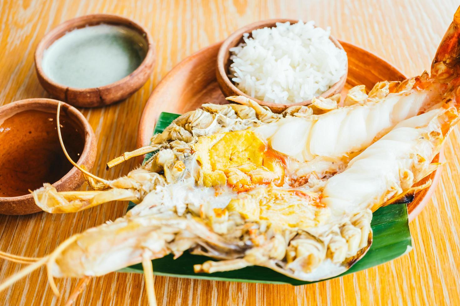 Grilled shrimp or prawn photo