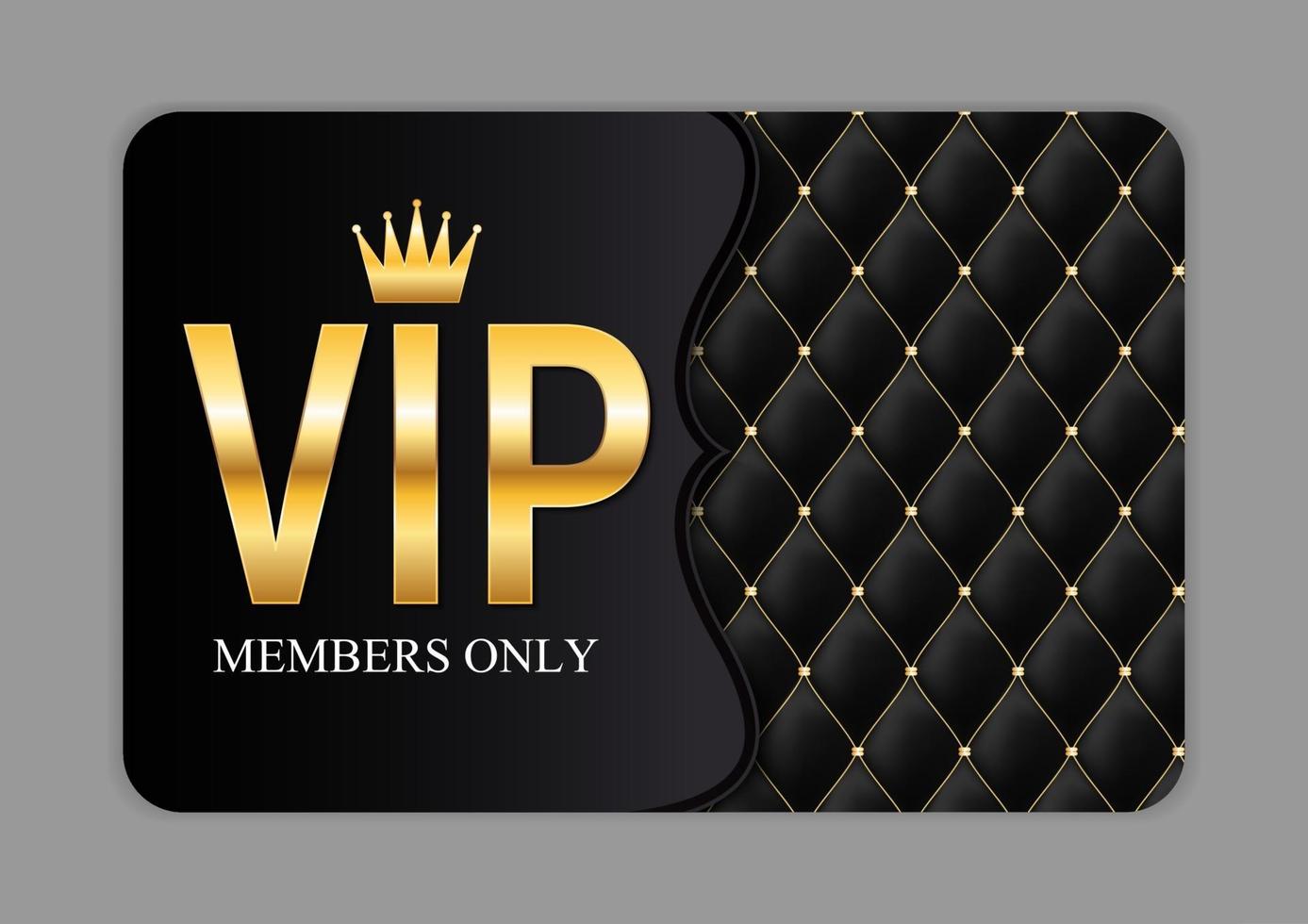 Luxury Members, Gift Card Template for your Business Vector Illustration