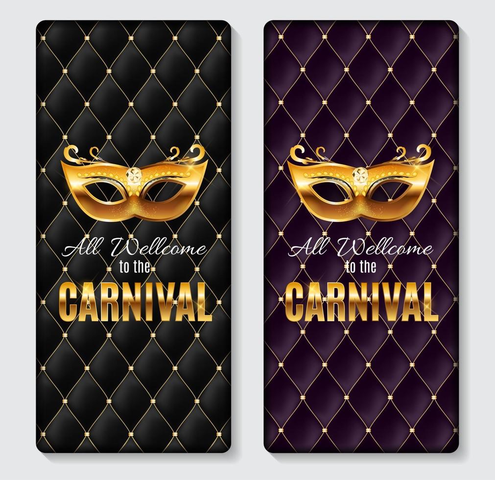 Popular Event Brazil Carnival in South America During Summe.  Background With Party Mask.  Masquerade Concept. Vector Illustration