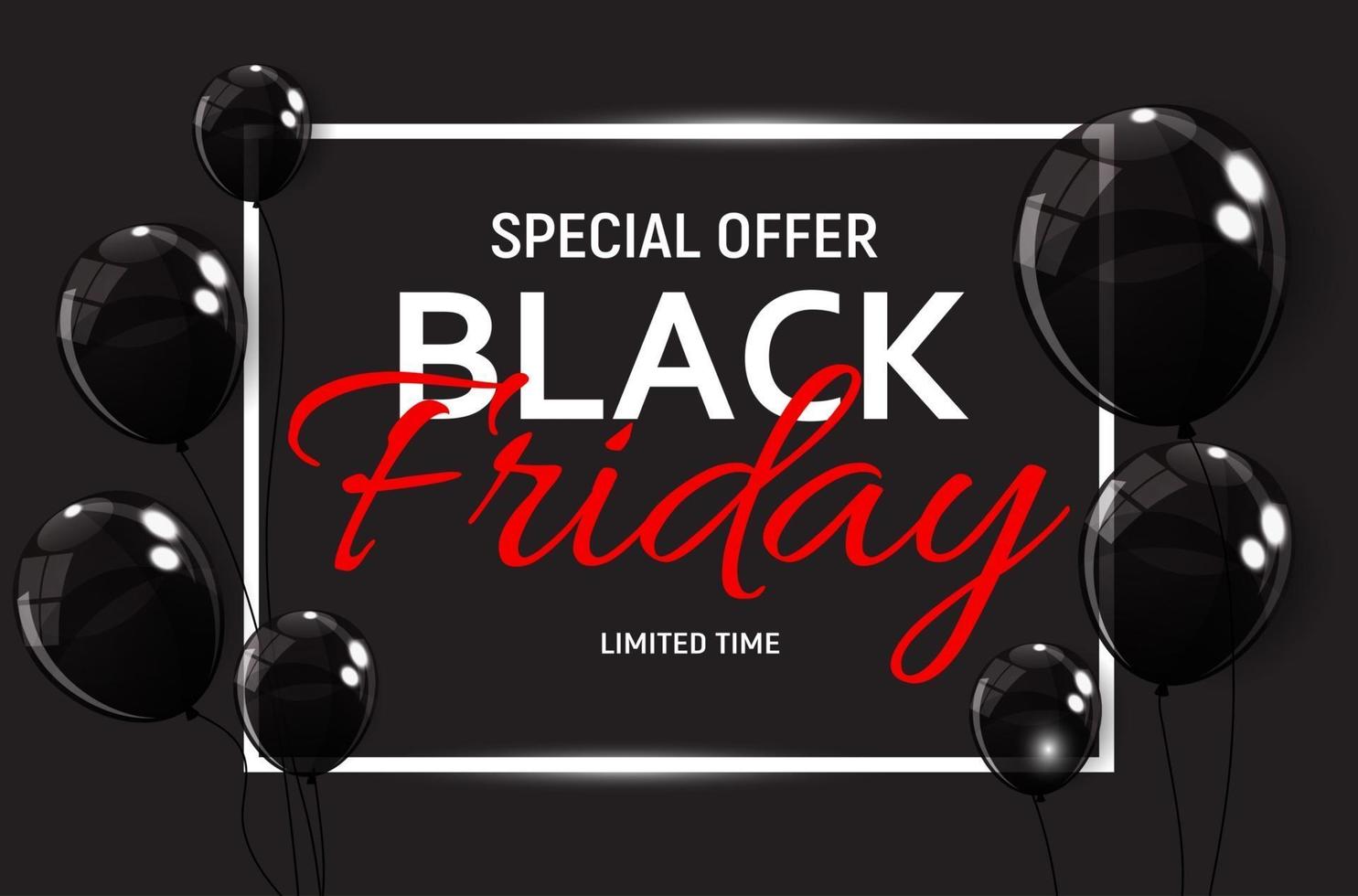 Black Friday Sale Banner Template. Vector Illustration