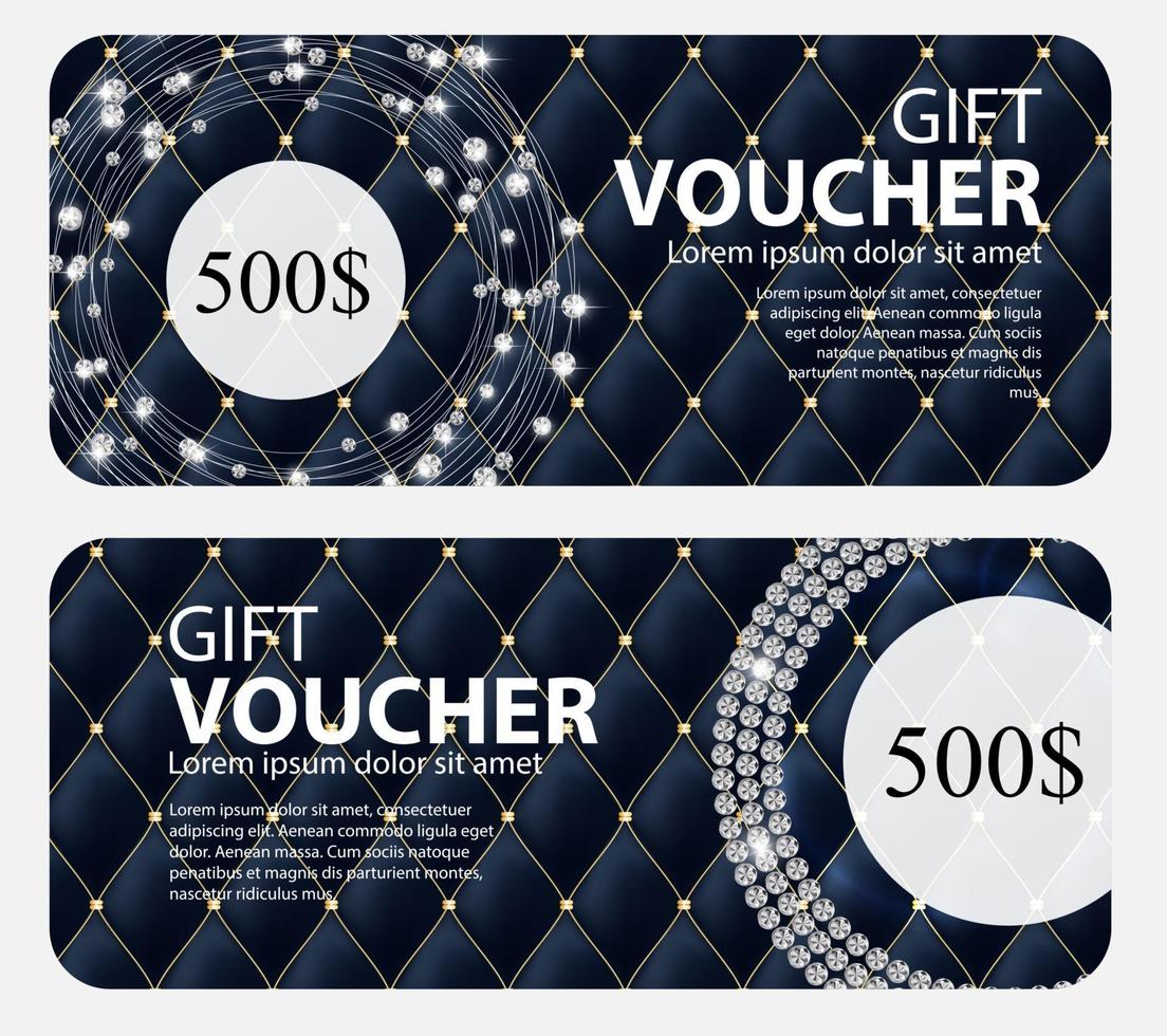 Luxury Members, Gift Card Template for your Business Vector Illustration